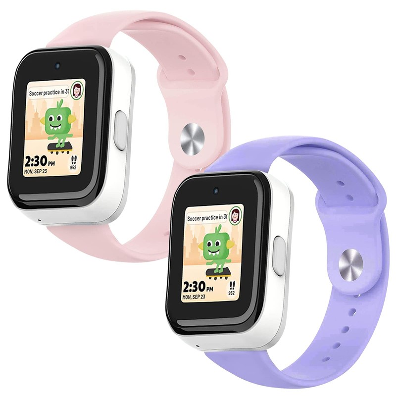 BlackPro 2 Pack Compatible with SyncUP Watch Band Small, Sandpink+Purple