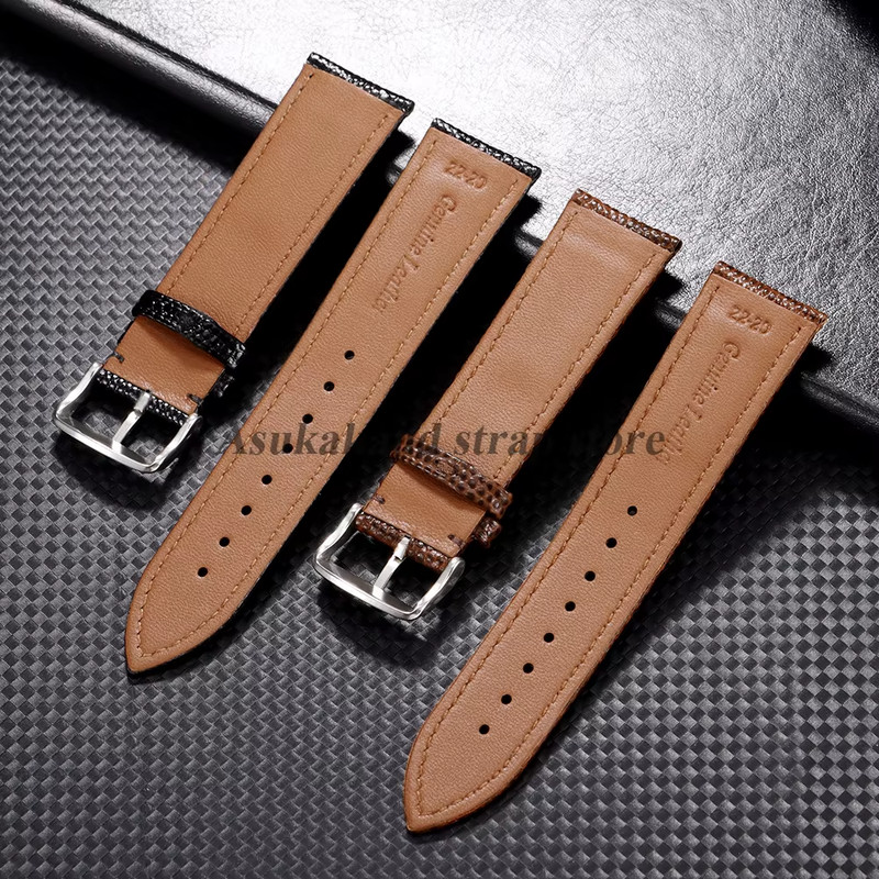Cowhide Lizard Leather Watch Strap 14mm 15mm 16mm 18mm 19mm 20mm 21mm 22mm gallery
