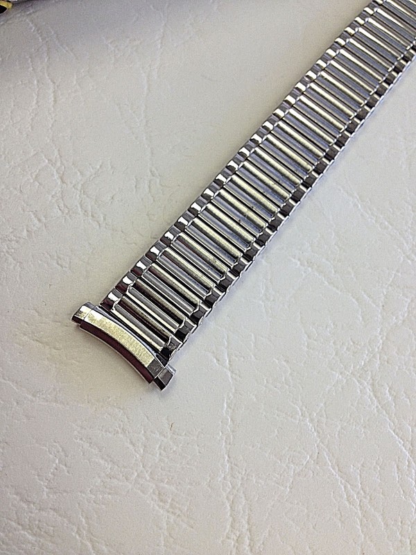16 17 18 19 20 mm VINTAGE HONG KONG STAINLESS STEEL BRACELET STRETCH WATCH BAND