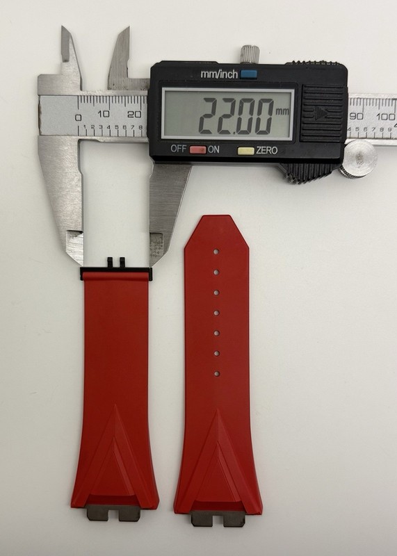 Hublot Big Bang Sang Bleu 45mm 30mm x 22mm Red Rubber Watch Strap Authentic OEM gallery