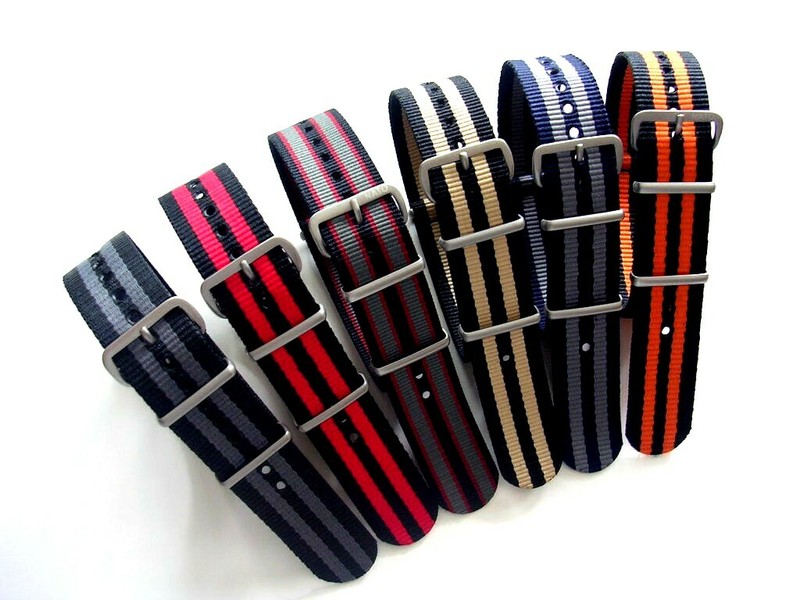 20mm Green NATO G10 Ballistic nylon Military combat watch band 2 pak IW SUISSE gallery