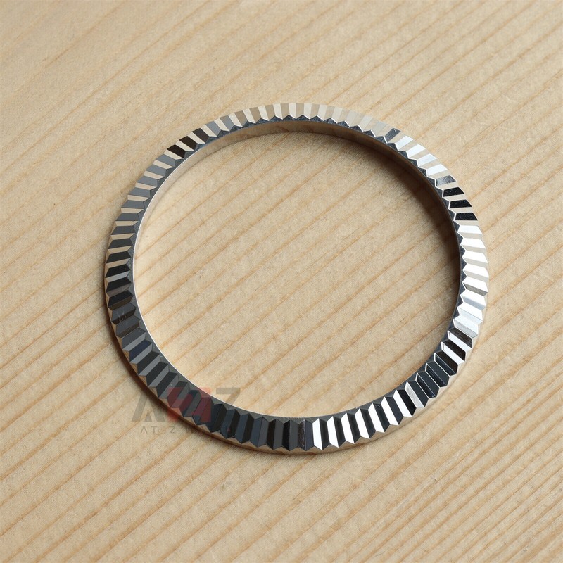 Watch 18K White Gold Bezel for Rolex Datejust 41mm 126334 126300 Fluted Ring