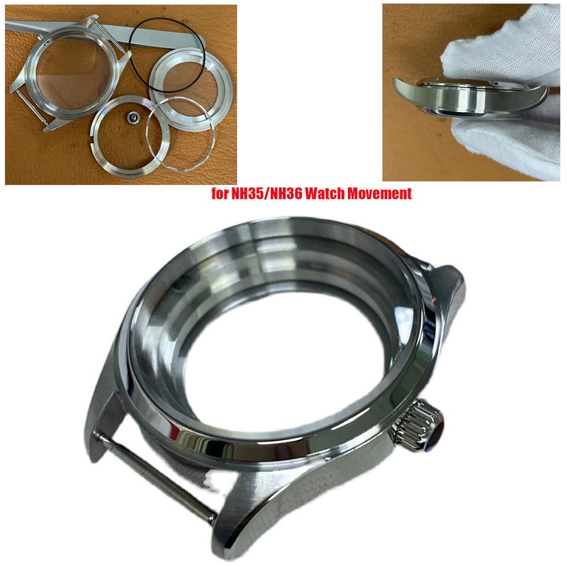 40MM 316L Stainless Steel Watch Case Sapphire Glass Case for NH35/NH36 Watch gallery
