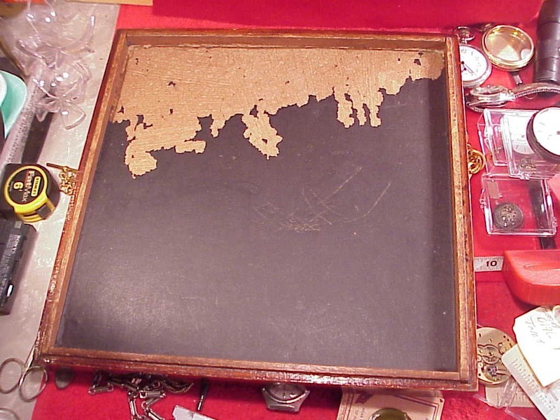 VINTAGE 12/16 Antique 12 Pocket Watch Storage Tray 11 3/4 X 11 3/4 IN PURPLE OAK gallery