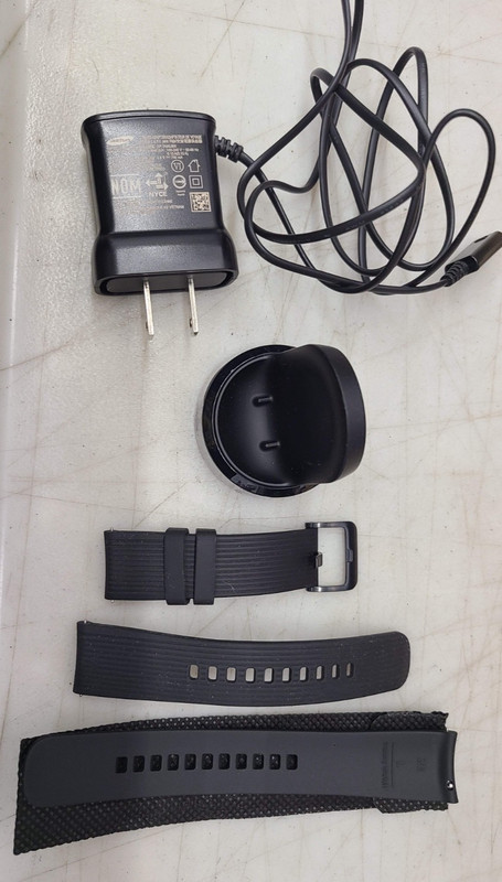 OEM Samsung 42mm Galaxy Watch Band and Charger – Black, Small & Large Band