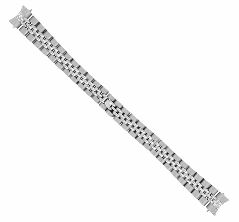 LADIES SS JUBILEE WATCH BAND FOR ROLEX ENDS W/ HIDDEN CLASP 67180, 67194, 67230