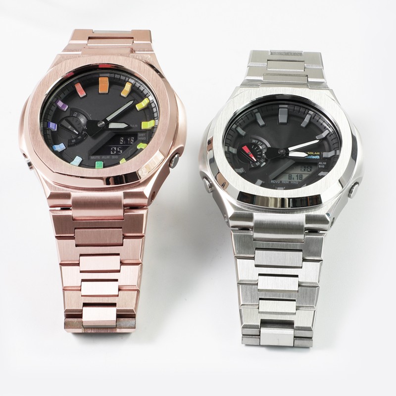 Luxury Nautilus Style Stainless Metal Case Strap Mod Kit For Casioak GA2100/2110 gallery