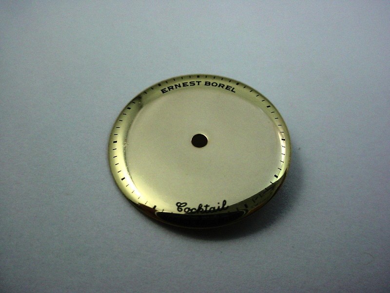 Gold 20mm Kaleidoscope Mens Vintage Ernest Borel Watch Dial for Coctail Watch