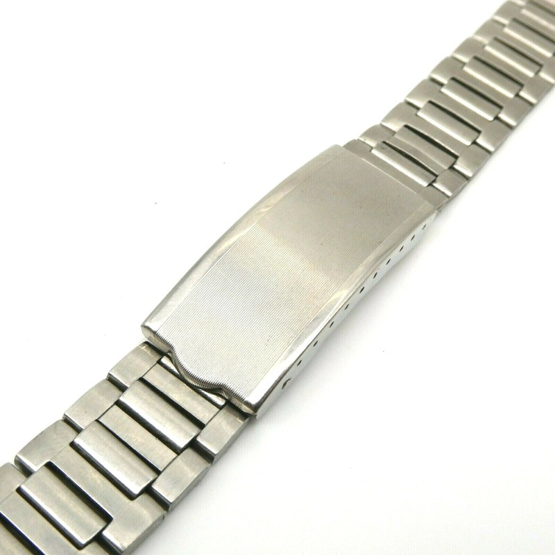 Vintage Kestenmade 17.8 mm st. steel wristwatch bracelet with trifold clasp