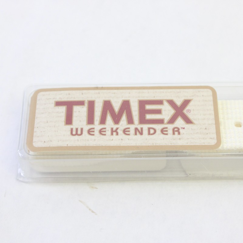 NEW In Box Timex Weekender White Nylon Watch Strap 20mm gallery