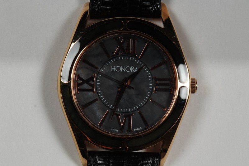 HONORA Lizard Leather Strap Bronze Swiss Watch! NEW! Unisex Swiss Parts - Italy gallery