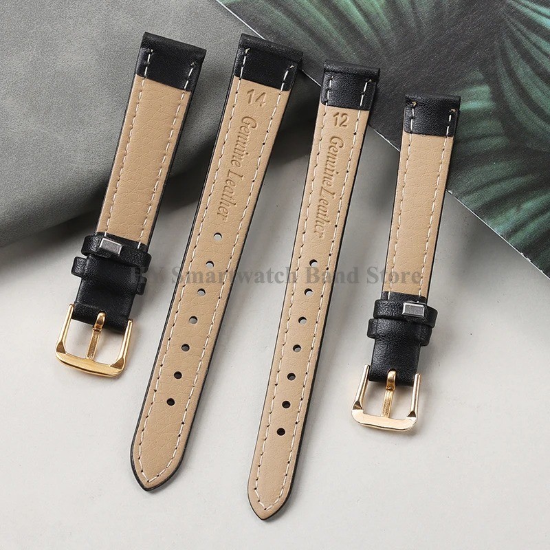 12mm 14mm 16mm 17mm 18mm 20mm 22mm 24mm Genuine Leather Watch Band Strap Bracele gallery