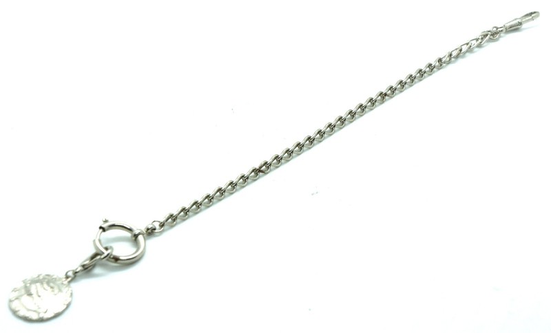 Vintage Pocket Watch Chain with Clasp Swivel and Pendant 25 cm gallery